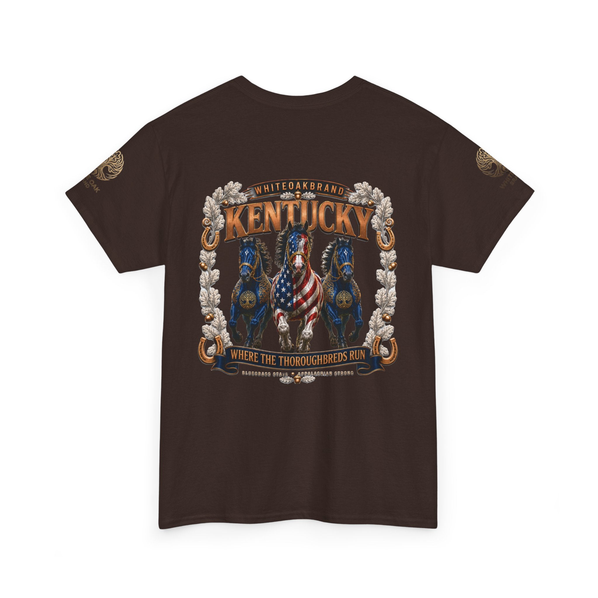 Kentucky Horse Team Graphic Tee — White Oak Bourbon Vintage-Style T-Shirt