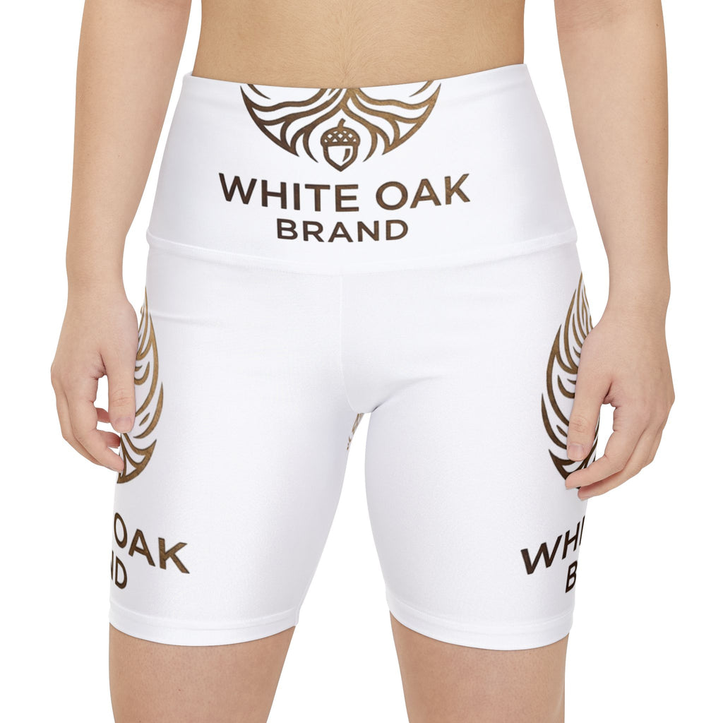 Workout Shorts — White Oak Brand Logo All-Over Print