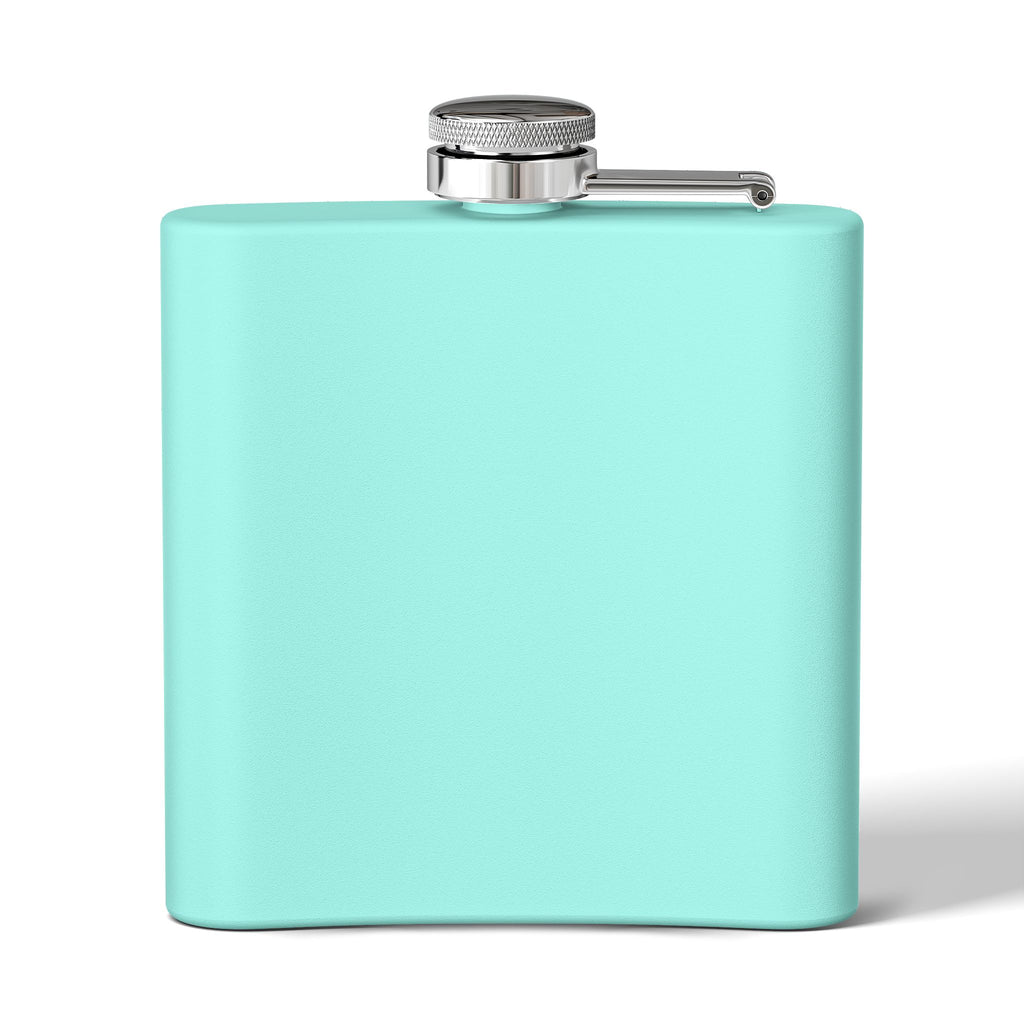 White Oak Brand 6oz Stainless Steel Flask — Engraved Oak Logo Hip Flask, Gift for Groomsmen & Outdoor Enthusiasts