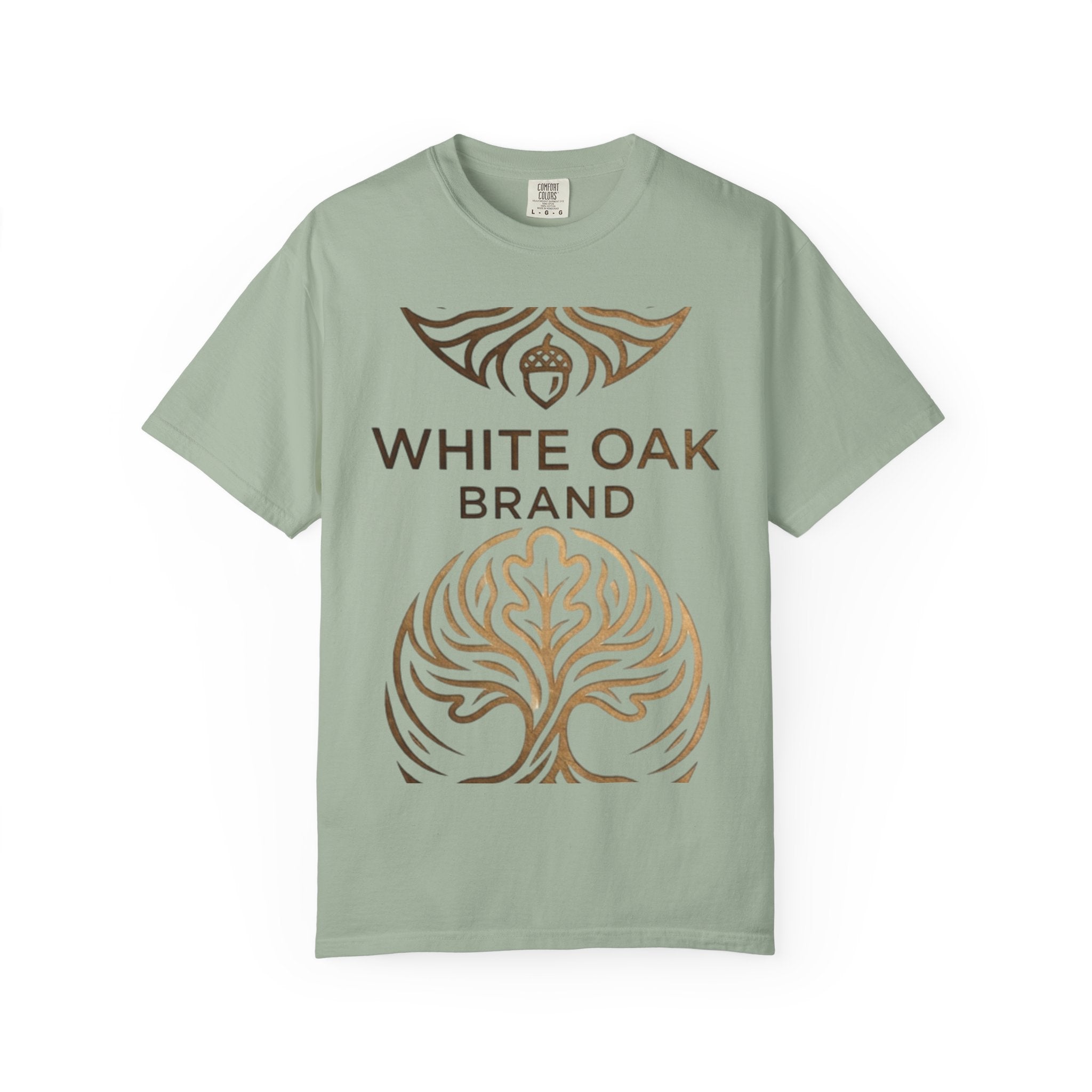White Oak Brand Repeat Logo T-Shirt — Vintage Tree Skull Graphic Tee