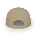 Red Low-Profile Baseball Cap — Gold White Oak Brand Tree Logo