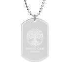 Tree of Life Dog Tag Necklace — White Oak Brand Stainless Pendant