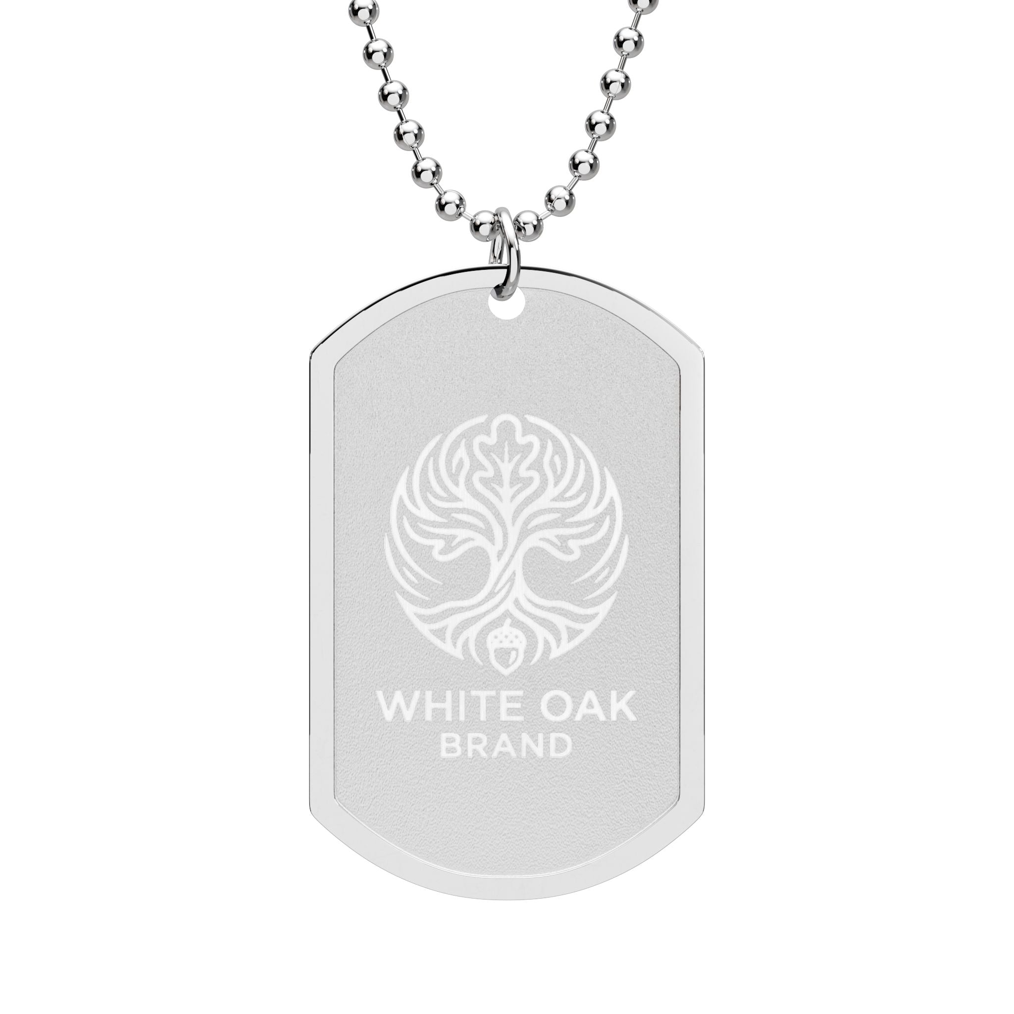 Tree of Life Dog Tag Necklace — White Oak Brand Stainless Pendant
