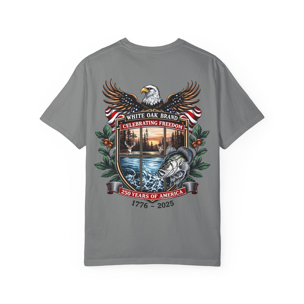 White Oak Brand Repeat Logo T-Shirt — Vintage Tree Skull Graphic Tee