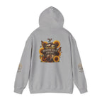 White Oak Brand Hoodie — Sunflowers, Fox & Rustic Nature Graphic