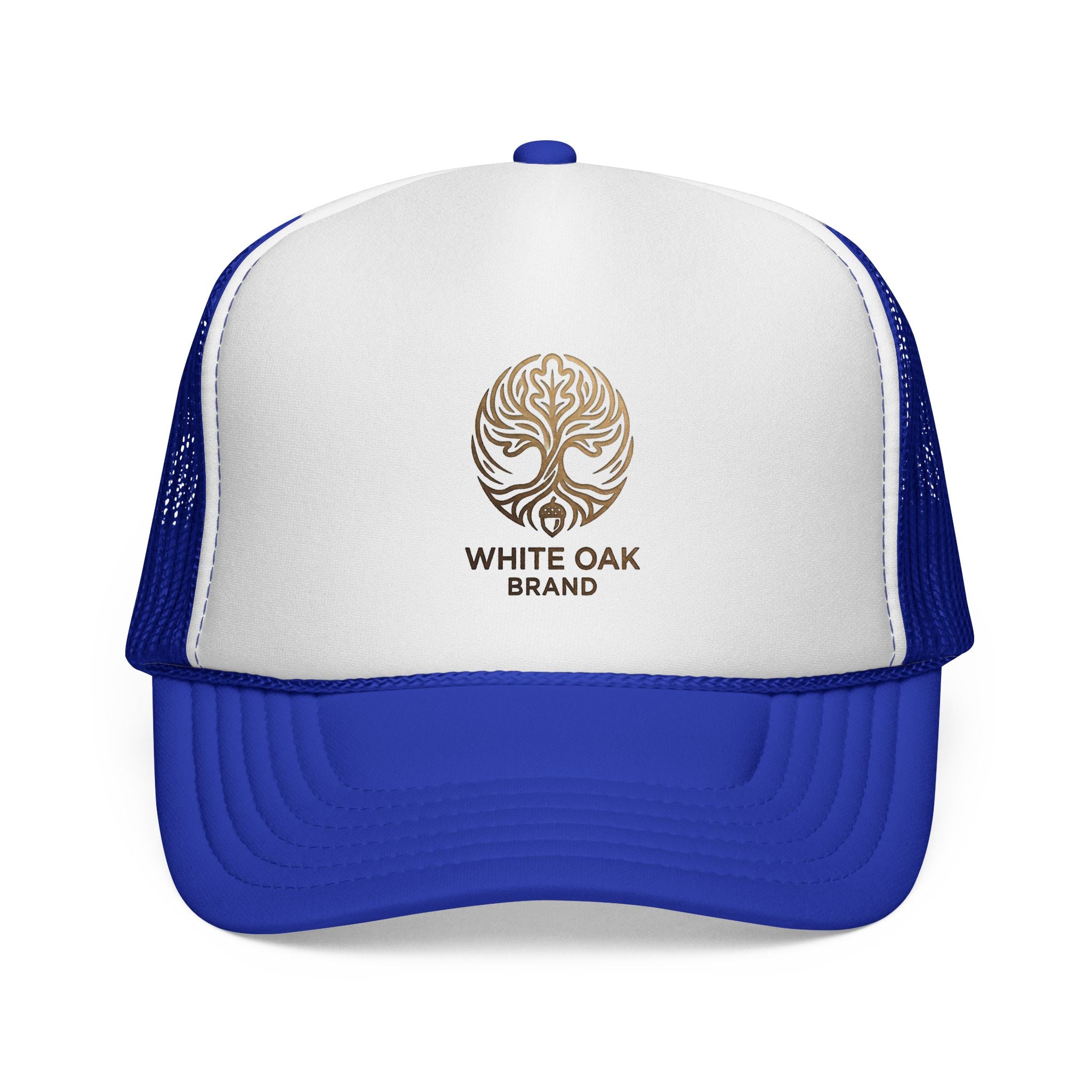 White Oak Brand Trucker Cap — Vintage Tree Logo Mesh Hat