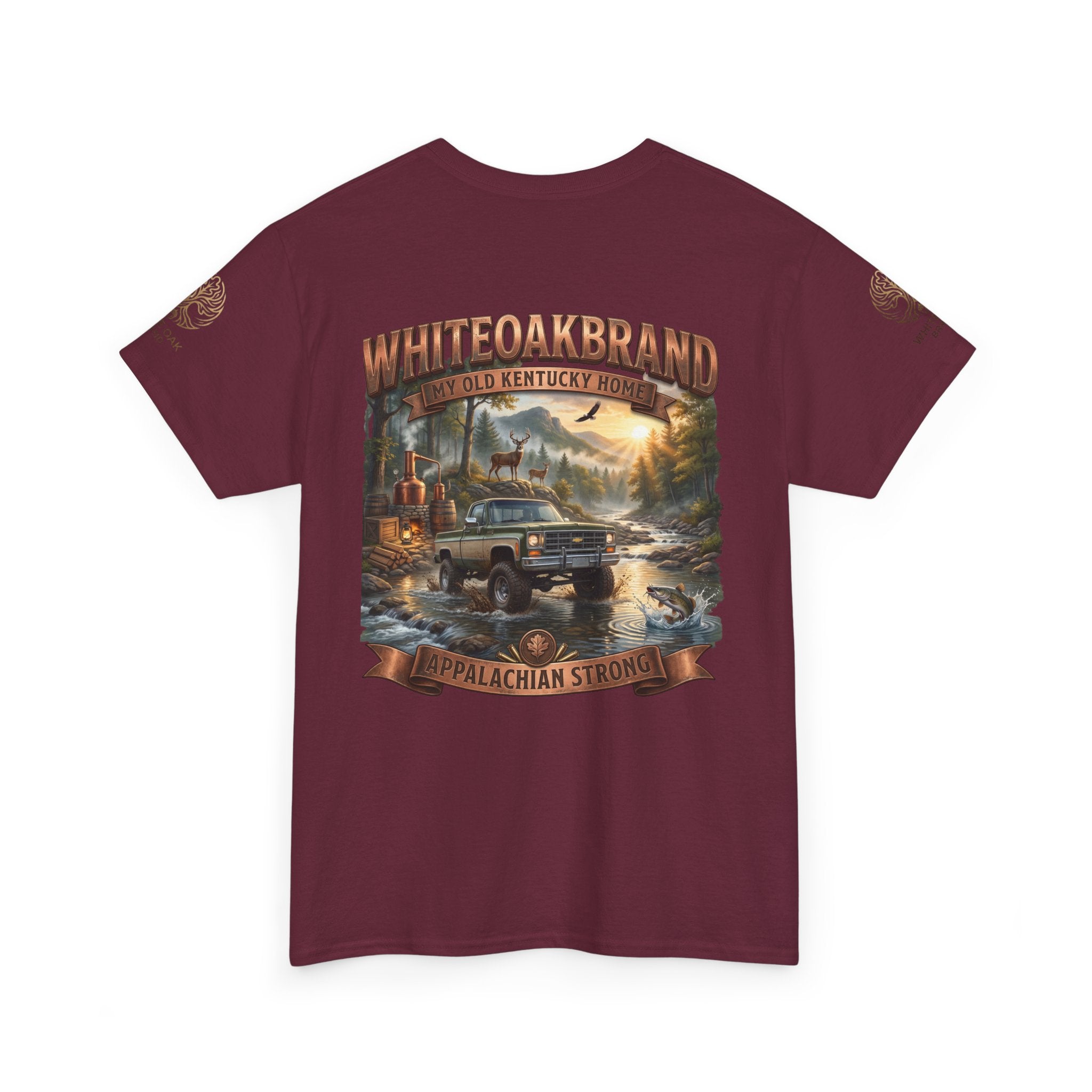 T-Shirt — White Oak Brand Appalachian Strength Graphic Tee (Truck, Mountains & River)