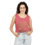 White Oak Brand Logo Tank Top — Minimal Tree Emblem Summer Tank