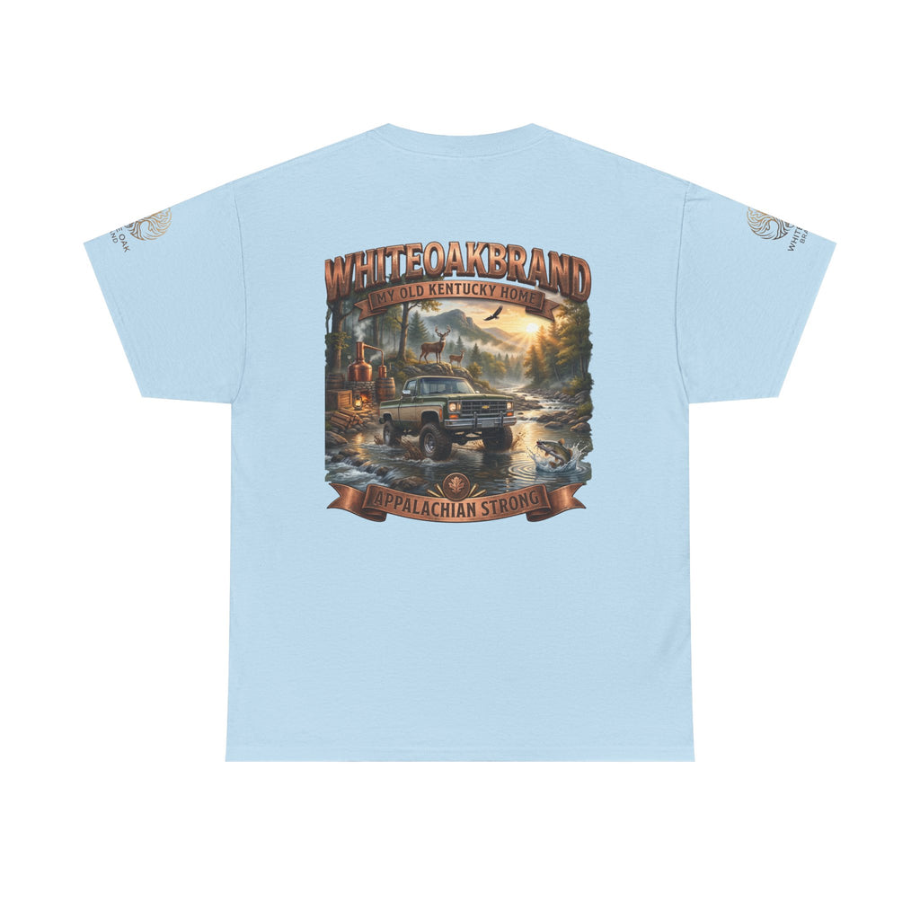 T-Shirt — White Oak Brand Appalachian Strength Graphic Tee (Truck, Mountains & River)