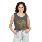 White Oak Brand Logo Tank Top — Minimal Tree Emblem Summer Tank