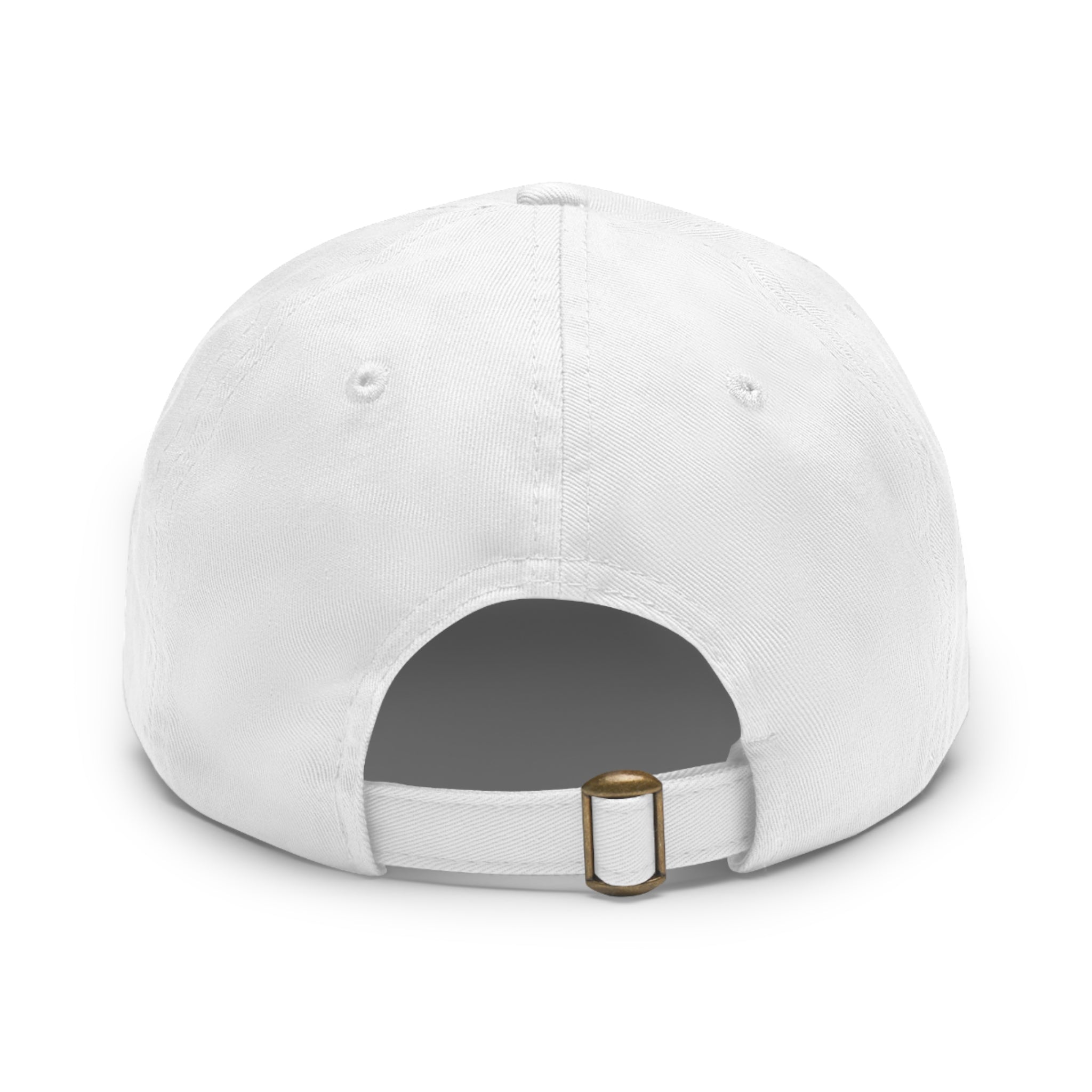 White Oak Leather Patch Dad Hat — Embossed Tree Logo Cap
