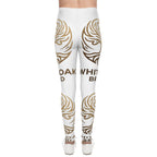 Youth Leggings — White Oak Brand Gold Emblem All-Over Print