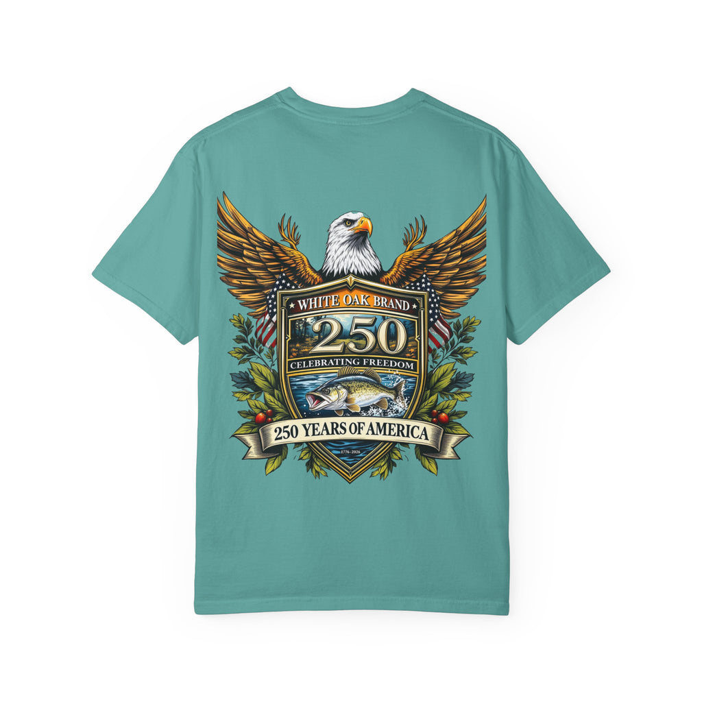White Oak Brand Logo T-Shirt — Repeated Tree Emblem Tee