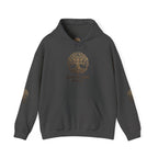White Oak Brand Hoodie – Nature Logo Pullover with Scenic Back Emblem