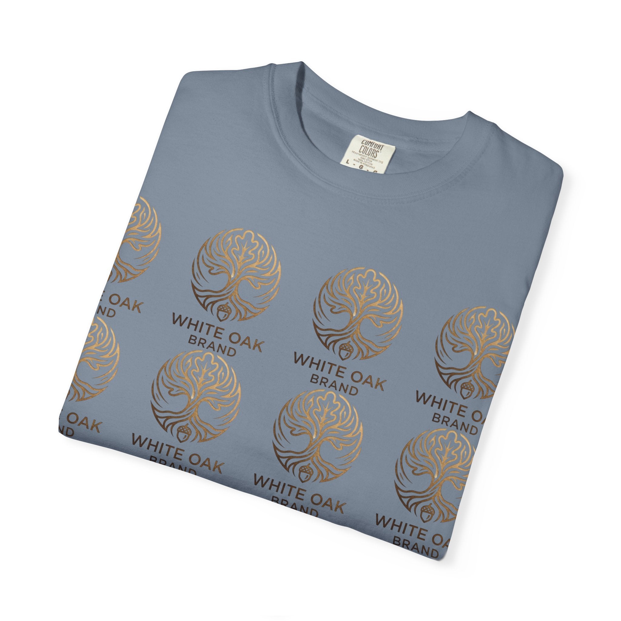 White Oak Brand Repeat Logo T-Shirt — Vintage Tree Skull Graphic Tee
