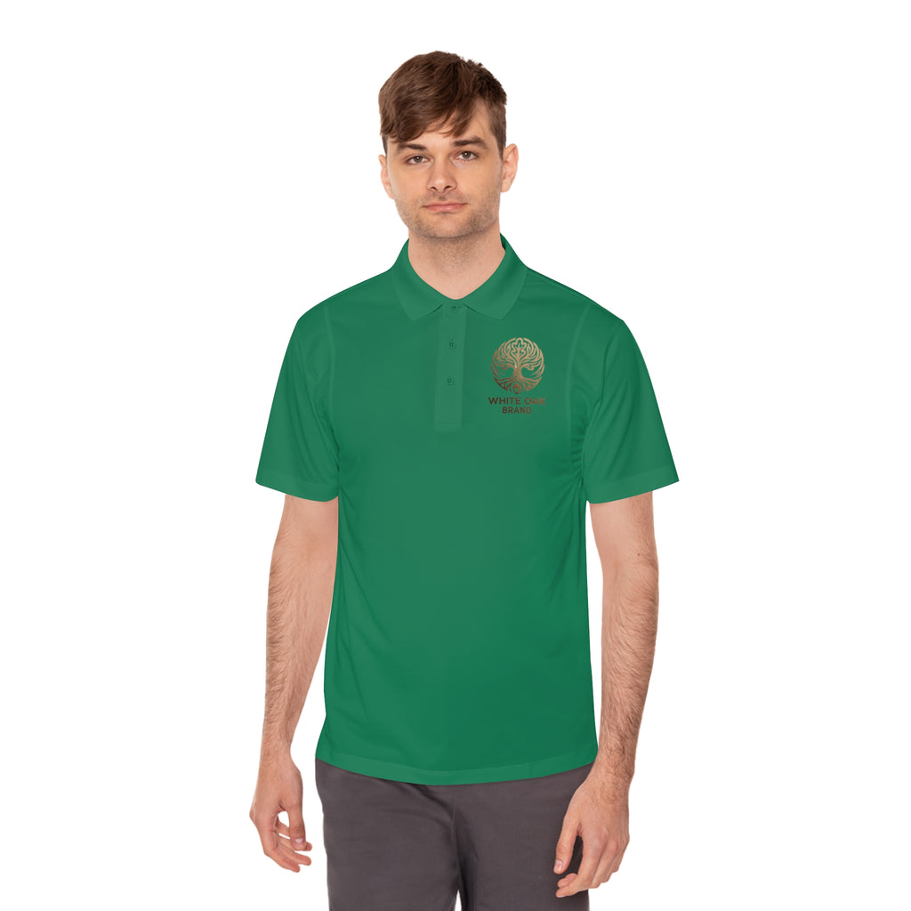 White Oak Brand Men's Polo — Embroidered Tree Logo Performance Shirt