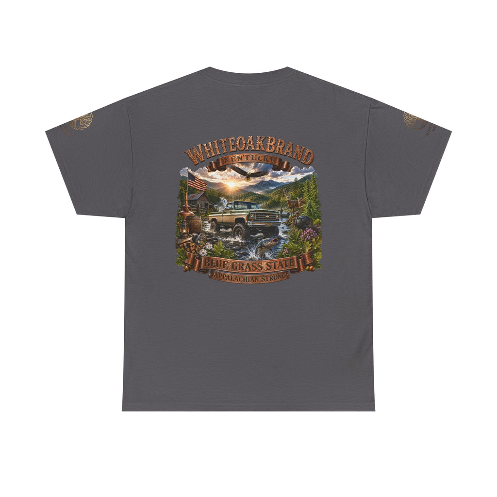 Vintage Off-Road Truck Tee — White Oak Brand "Bluegrass State" Graphic T-Shirt