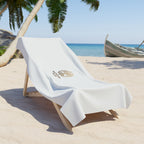 White Oak Brand Minimalist Logo Beach Towel – Luxury Resort Cotton