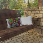 Higher Than Fame Outdoor Pillow — Bear on Money Graphic with "No Sleep Club"