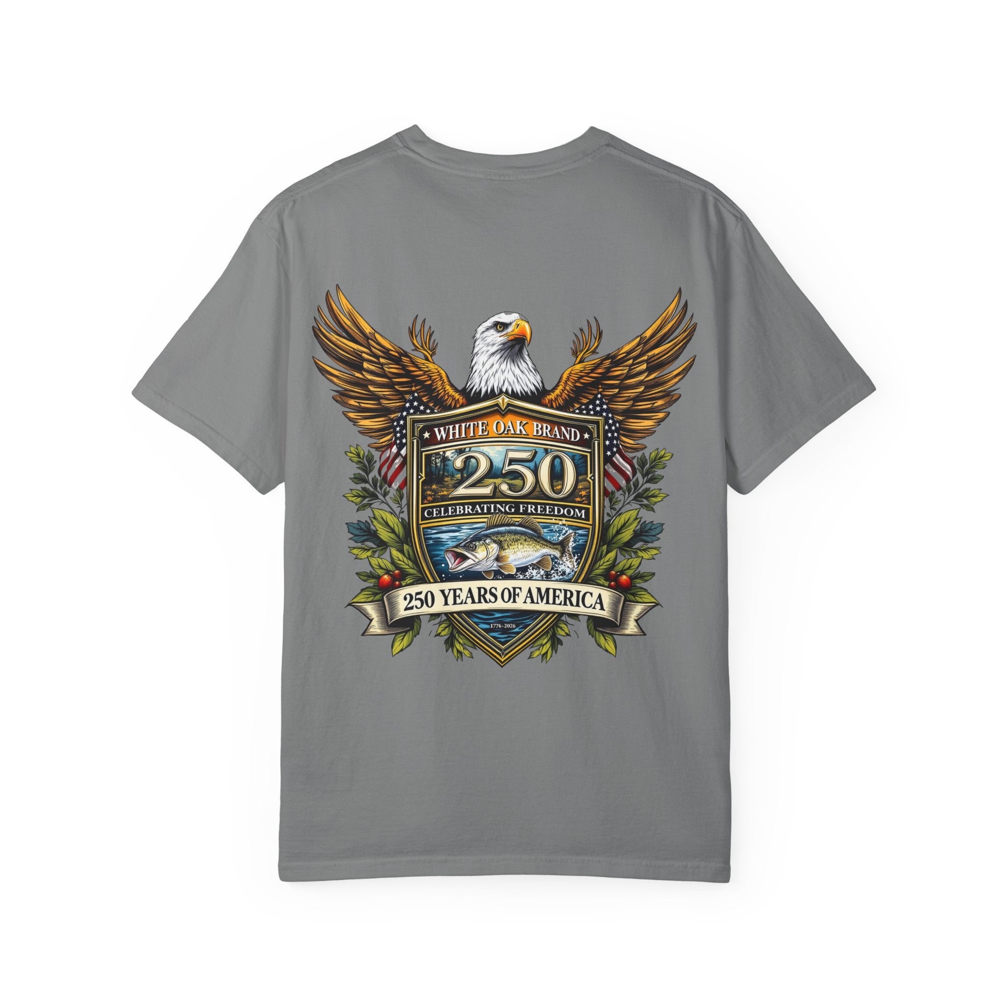 White Oak Brand Repeat Logo T-Shirt — Vintage Tree Skull Graphic Tee