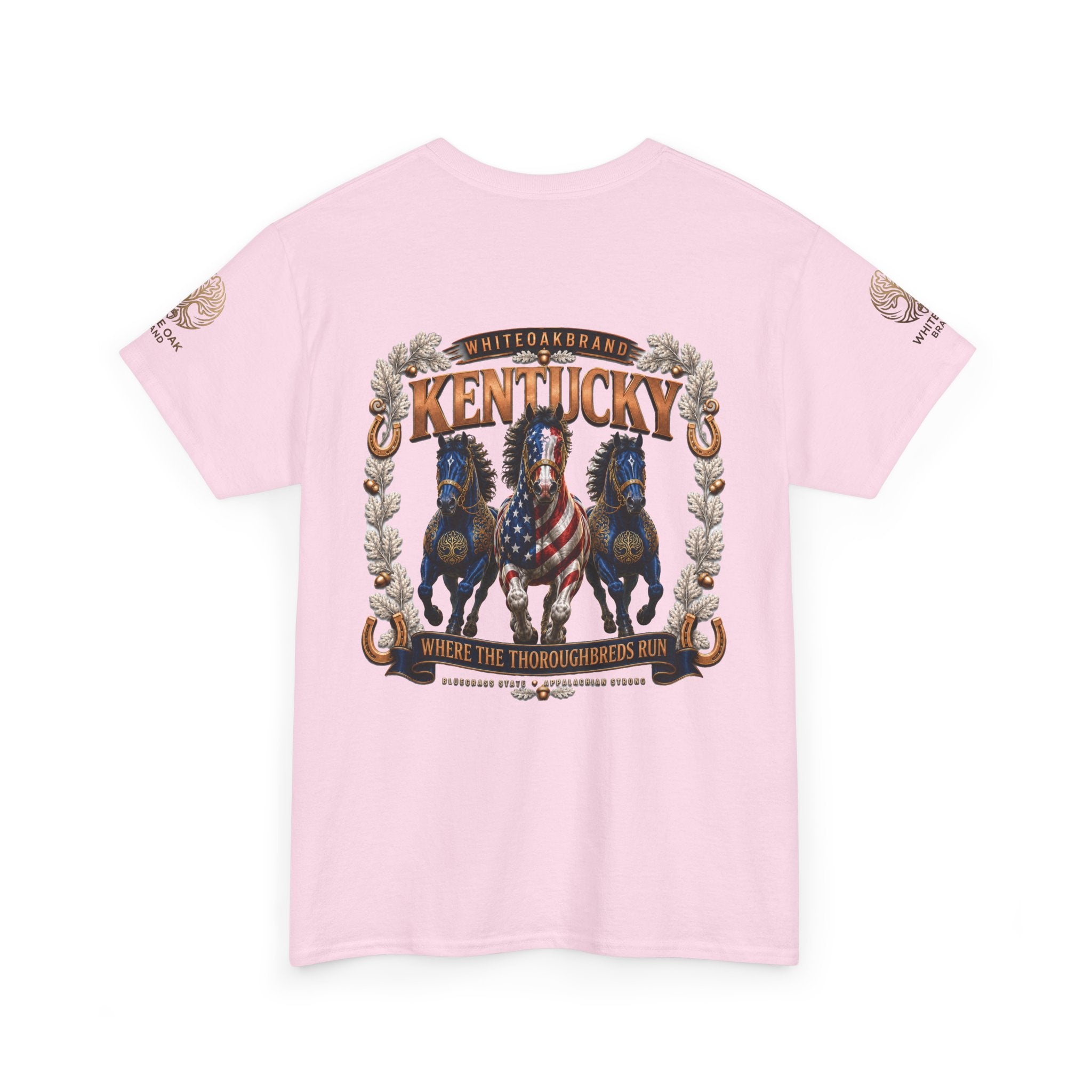 Kentucky Horse Team Graphic Tee — White Oak Bourbon Vintage-Style T-Shirt